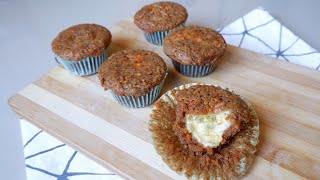 Best Carrot Muffins with Creamcheese Filling  Recipe [upl. by Nagem]