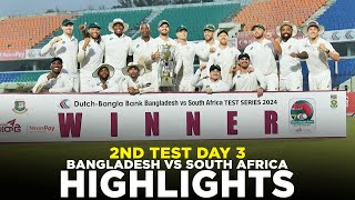 Full Highlights  Bangladesh vs South Africa  2nd Test Day 3  M3H1K [upl. by Karrie598]