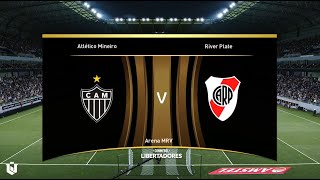 Atletico Mineiro vs River Plate ● Copa Libertadores 2024 ● Gameplay Pes 2021 [upl. by Miharbi550]