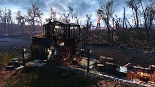 Sanctuary Docks Old Longfellows Cabin Fallout 4 Settlements NPC Home Build [upl. by Ellesij]