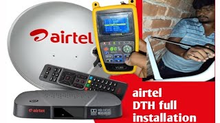 airtel HD new dish antenna full seting  airtel dth full installation [upl. by Publius]