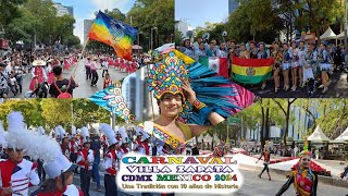 CARNAVAL DE LA CIUDAD DE MÉXICO 2024 🎉🎭🎭🎉 [upl. by Marleen]