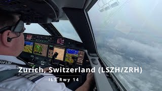 Landing Zurich Switzerland LSZHZRH  Gulfstream G650 [upl. by Ellesij]