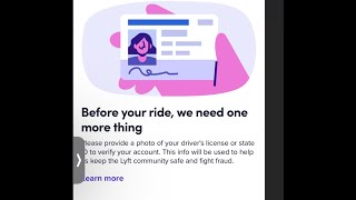 Lyft Riders to share Driver’s license and photo to keep Lyft community safe amp prevent fraud [upl. by Shaia]