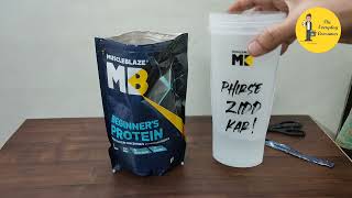 MuscleBlaze Beginners Protein UnboxingReview and Taste Test [upl. by Rolf]