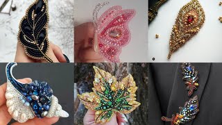 trendy brooch designs 2024 homemade brooch designs idea latest brooch designs [upl. by Aramat]