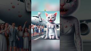 Poor white cat is spotty  after treatment Part 16 😭😭 cute ai cat shorts story trending [upl. by Sibylla]