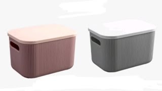 Large plastic storage box with lid [upl. by Akeryt]