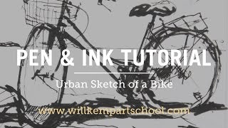 Urban Sketching Tutorial  Pen amp Ink Bike Sketch HD [upl. by Bez]