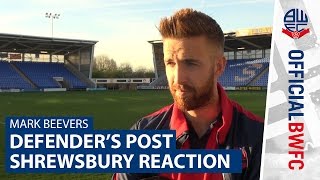 MARK BEEVERS  Defenders postShrewsbury Town reaction [upl. by Oluap]