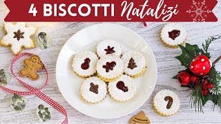 4 BISCOTTI NATALIZIVEGANGLUTEN FREELINZER E FROLLA MONTATA Le Ricette di Jennifer [upl. by Odoric]