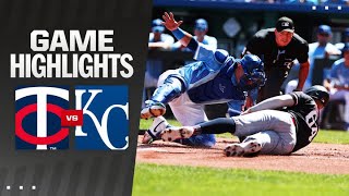 Twins vs Royals Game Highlights 9824  MLB Highlights [upl. by Ecinreb141]