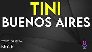 TINI  Buenos Aires  Karaoke Instrumental [upl. by Lodmilla]