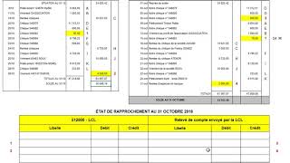 ETAT DE RAPPROCHEMENT BANCAIRE AVEC LES SOLDES INITIAUX EGAUX [upl. by Neiv]