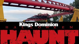 Getting Night Rides on I305 and Twisted Timbers at Kings Dominion Haunt  2023 Vlog [upl. by Nies]