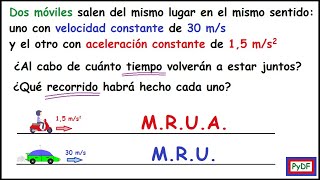 Problema de alcance MRU vs MRUA [upl. by Brew141]