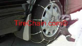 Car Cable Tire Chains Installation TireChaincom [upl. by Bohlen]