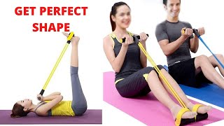 exercise with elastic pull rope for Home Gym [upl. by Nitsur325]