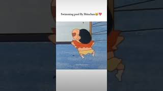 Swimming pool by Shinchan dancing funny Angana Mein Saiya viral popular cute funny comedy [upl. by Lenore665]