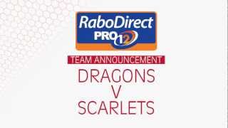 Team announcement  Dragons v Scarlets [upl. by Akire]