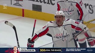 Alex Ovechkin breaks another NHL record with a goal vs Red Wings 9 apr 2024 [upl. by Donavon]