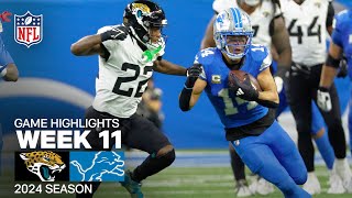 Jacksonville Jaguars vs Detroit Lions Game Highlights  NFL 2024 Season Week 11 [upl. by Walrath]