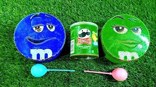 Satisfying Video  Unpacking 2 MampMS and Boxes with 1 Green Pringles Candy ASMR [upl. by Cilurzo]