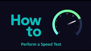 How To Perform a Speed Test [upl. by Lusty]