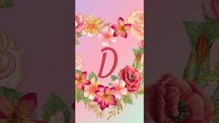 Beautiful and colourful D letter design 😱🥰🤩🥰🤩 comment your name word letterd preetiscreations [upl. by Eikcim547]