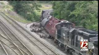 Video Shows Greensboro Train Derailment [upl. by Tybald]