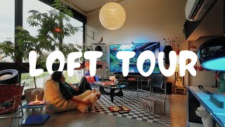 My Loft Apartment Tour  high ceiling mid century and cosy [upl. by Shifra]