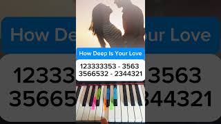 How Deep Is Your Love  Easy Piano Tutorial shorts piano pianotutorial [upl. by Burk377]