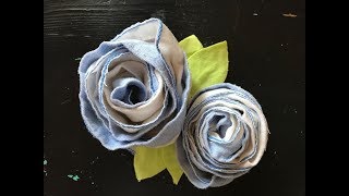 DIY Beautiful Linen Rose  Hermosa Rosa de Lino [upl. by Tnahs457]