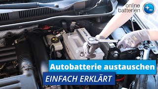 Autobatterie wechseln  Tutorial  Anleitung [upl. by Atews292]