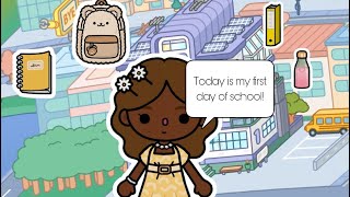 Nayvee and nayvins first day of school EavenBetterTV Toca Boca world [upl. by Idolla]