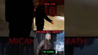 Micah Bell Death IRL VS In Game shorts rdr2 reddeadredemption [upl. by Ahsiuq]