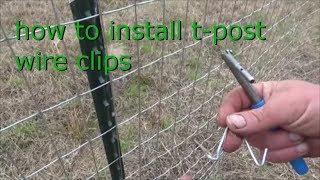 how to install wire clips on t posts [upl. by Elsi]