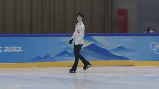 2022 02 07 Yuzuru Hanyu Olympic games first practice [upl. by Majka]