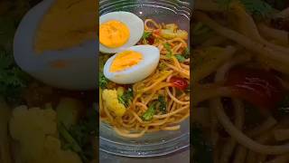 Masala chowmin with boiled egg recipe [upl. by Leksehcey]