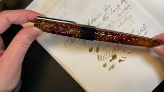 The best pen Ive ever used Benu Euphoria Bourbon Fountain Pen Review [upl. by Enneiviv920]