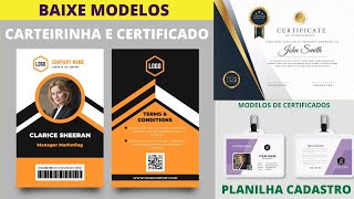 Carteirinha Certificados e Cartas para Igrejas Baixe Modelos Grátis Planilha Gera Automático 😱 [upl. by Dearden]