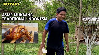 asmr MUKBANG primitive l grilled chicken with corn and chili sauce [upl. by Selij]