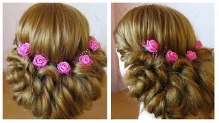 🌹 Coiffure soirée mariage pour les fêtes facile à faire soi même 🌹 cheveux long mi long [upl. by Obidiah170]