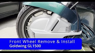 Honda GL1500 Goldwing  Front Wheel Removal and Install [upl. by Anthia]