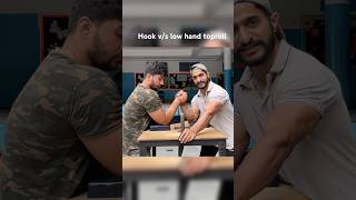 How to stop low hand toproll vs hook armwrestling shorts [upl. by Eylatan]