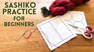 Sashiko beginner Learn some basics with quick and simple practice projects for Sashiko stitching [upl. by Nnyltiac743]