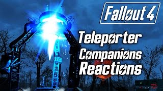 Fallout 4  Building the Teleporter  All Companions Reactions [upl. by Trenna345]