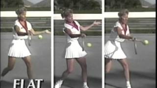 Chris Evert Tennis Tips Basics of Forehand Backhand amp Serve [upl. by Karalee]