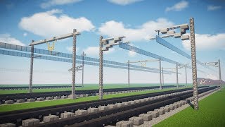 Minecraft Railway Catenary Overhead Line Tutorial [upl. by Nagem]