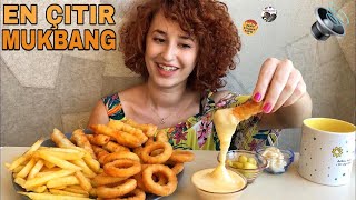 KIZARTMA PARTİSİ SİGARA BÖREĞİ SOĞAN HALKASI PATATES KIZARTMASI MUKBANG 😋 TÜRKÇE MUKBANG [upl. by Scarlet938]